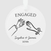 Fiançailles Noël Fantaisiste Dessinée à la Main  (dos)