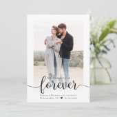 Fiançailles photo de script moderne Faire-part (Debout devant)