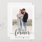 Fiançailles photo de script moderne Faire-part (Devant / Derrière)