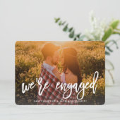 Fiançailles photo Invitation Faire-part et fête (Debout devant)