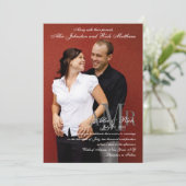 Fiançailles Photo Invitations de mariage modernes (Debout devant)
