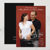 Fiançailles Photo Invitations de mariage modernes (Devant / Derrière)