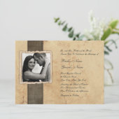 Fiançailles Photo Invitations de mariage vintage (Debout devant)