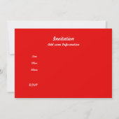 Fiançailles rouge Coeur Invitation (Dos)