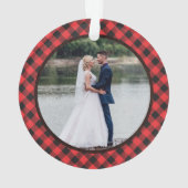 Fiançailles rustique Red Buffalo Plaid Photo (dos)