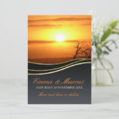 Fiançailles Sunset New Life / Faire-part de mariag (Debout devant)