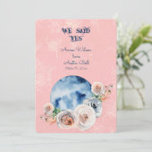 Fiançailles sur la lune Nous avons dit "Oui" carte (Debout devant)