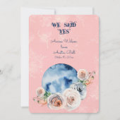 Fiançailles sur la lune Nous avons dit "Oui" carte (Devant)