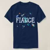 Fiance Astronaut Space Family Matching Birthday Pa T-shirt (Design voorkant)