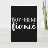 Fiance Fiancee Engaged Couples Matching Christmas  Kaart (Voorkant)