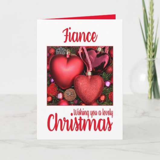 Fiance Jolie carte de Noël (Devant)