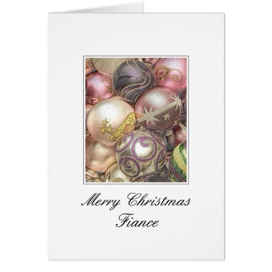 Fiance Joyeuse carte de Noël (Devant)