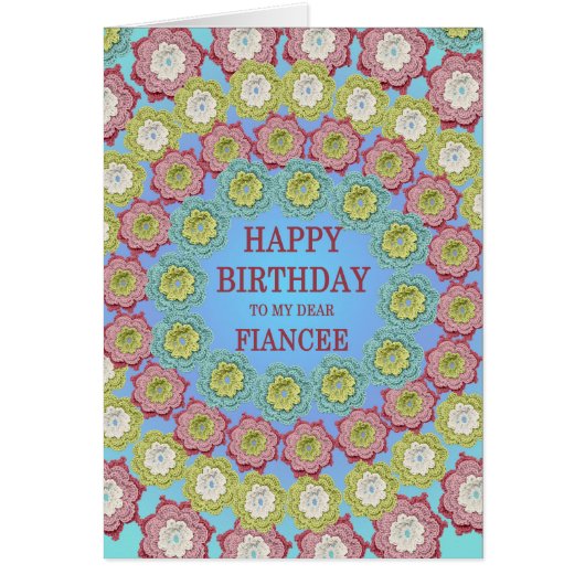 Fiancée Anniversaire Crochet Fleurs (Devant)