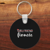 Fiancee Fiance Engaged Couples Matching Christmas Sleutelhanger (Voorkant)