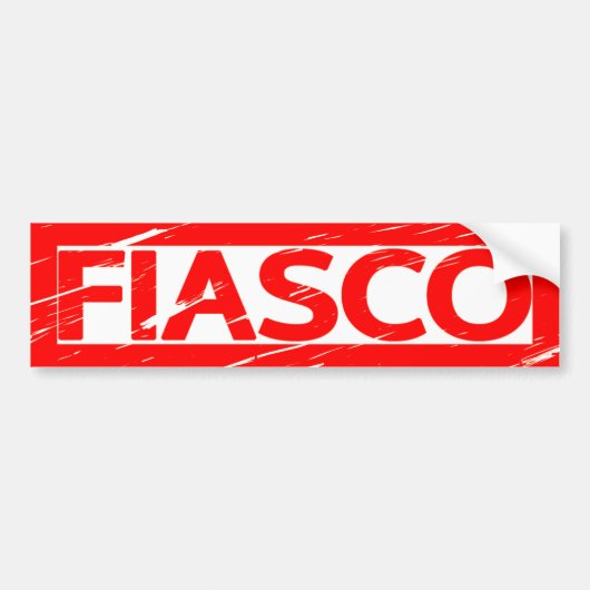 Fiasco Stempel Bumpersticker (Voorkant)