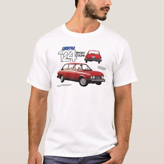 FIAT 124 COUPE436 T-SHIRT (Voorkant)