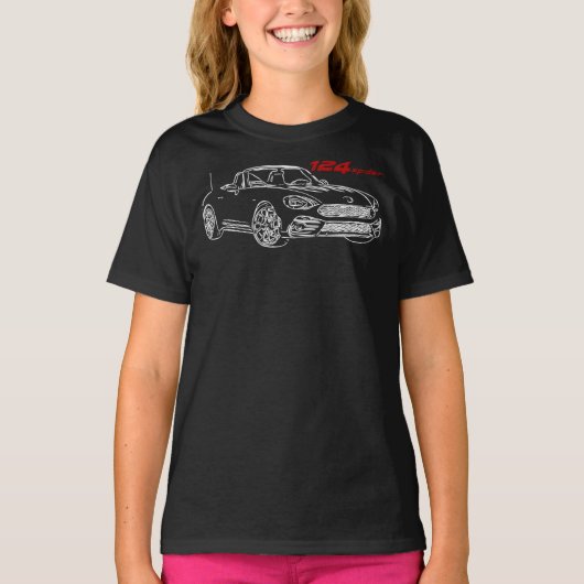 Fiat 124 Spider Classic T-Shirt (Voorkant)