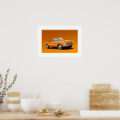 Fiat 124 Spider Illustration Poster (Keuken)