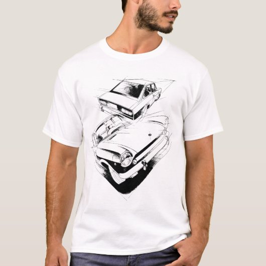Fiat 124 t-shirt (Voorkant)