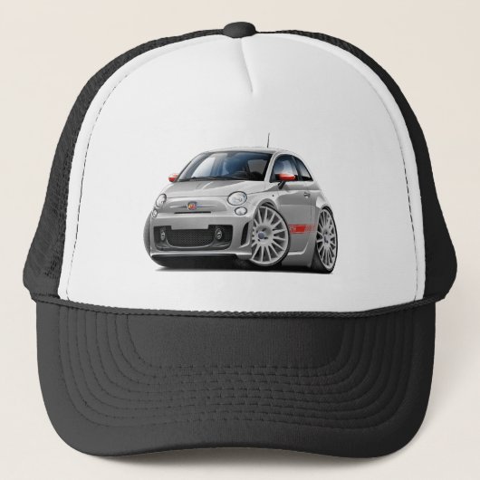 Fiat 500 Abarth Grey Car Trucker Pet (Voorkant)