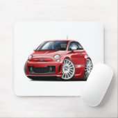Fiat 500 Abarth Red Car Muismat (Met muis)