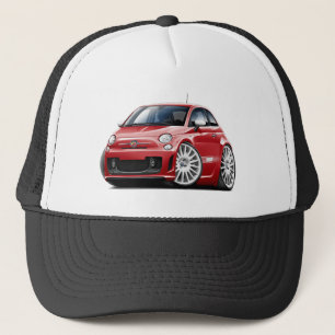 Fiat 500 Abarth Red Car Trucker Pet