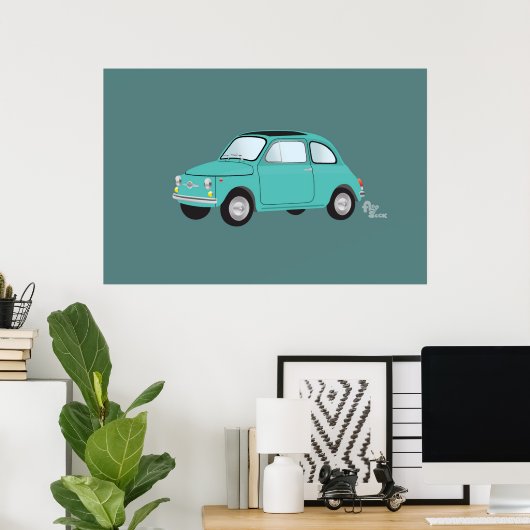 Fiat 500 affiches (Bureau à domicile)