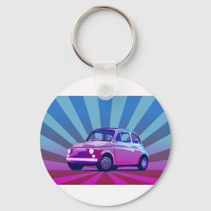 Fiat 500 Bonte Sleutelhanger