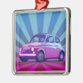 Fiat 500 Bunt Metalen Ornament (Links)
