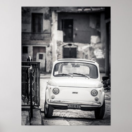 Fiat 500, Cinquecento, en Italie Poster (Devant)