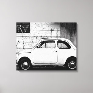 Fiat 500,  cinquecento in Italië Canvas Afdruk