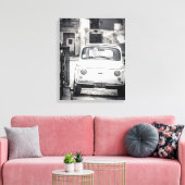 Fiat 500, cinquecento, in Italië, klassiek canvas Afdruk (Insitu (Woonkamer))