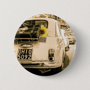 Fiat 500, Cinquecento in Italië Ronde Button 5,7 Cm