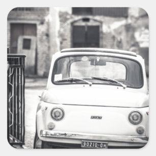 Fiat 500, Cinquecento in Italië Vierkante Sticker