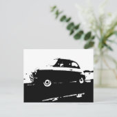 Fiat 500 classic - Carte postale image noire (Debout devant)