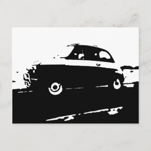 Fiat 500 classic - Carte postale image noire