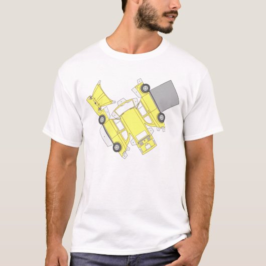 Fiat 500 Geel T-shirt (Voorkant)