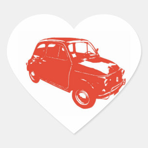 Fiat 500 hart sticker