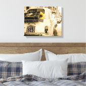 Fiat 500 in Italië  canvas Afdruk (Insitu (Slaapkamer))