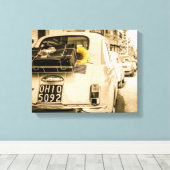 Fiat 500 in Italië  canvas Afdruk (Insitu (Houten vloer))