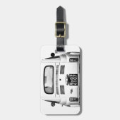 Fiat 500 in Rome, Italië. Bagagelabel (Voorkant verticaal)