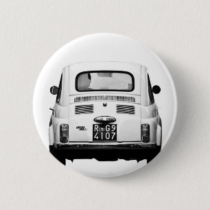 Fiat 500 in Rome, Italië. Ronde Button 5,7 Cm