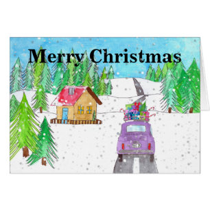 Fiat 500 in Snowy Forest 