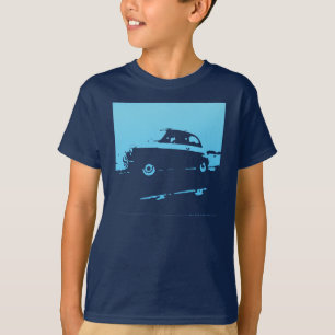 Fiat 500 klassiek - Lichtblauw op donkere shirten T-shirt