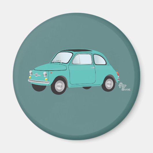 Fiat 500 magneet (Voorkant)