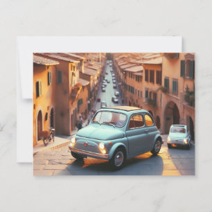 Fiat 500 plezier briefkaart