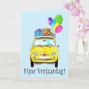 Fiat 500 verjaardags kaart