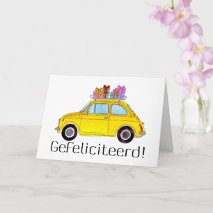 Fiat 500 verjaardags kaart