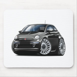 Fiat 500 zwarte auto muismat