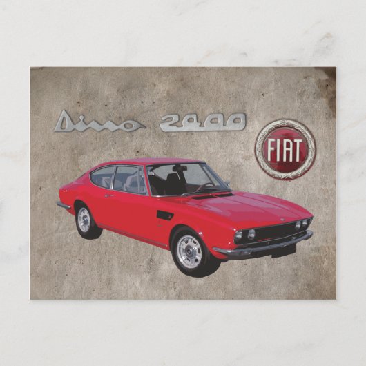 FIAT DINO 2400 BRIEFKAART (Voorkant)
